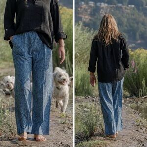 Ripskirt Hawaii Beachcomber Pull On Pant Midnight Blue Print Medium NWT